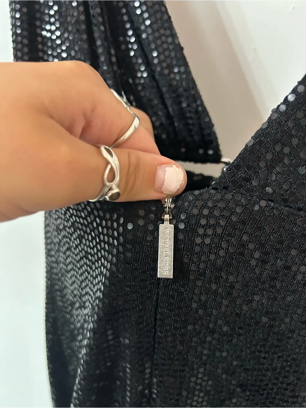 Michael Kors Black Sequin Jumpsuit